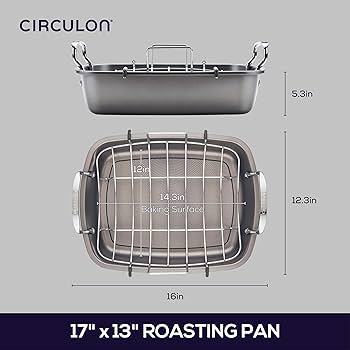 Amazon.com: Circulon Nonstick Roasting Pan / Roaster with
